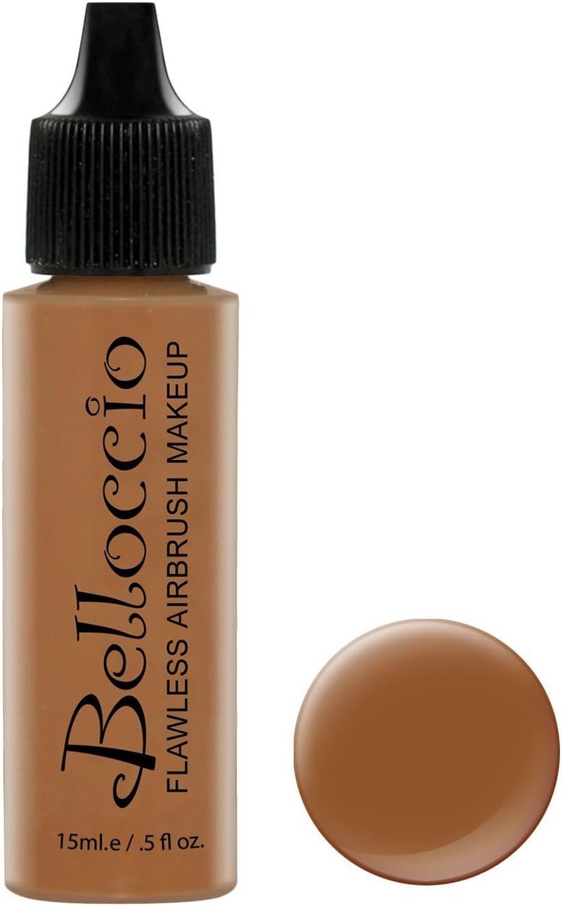 Belloccio Professional Cosmetic Airbrush Makeup Foundation - Hazelnut Shade with Medium-Dark Olive Undertones - Image 1